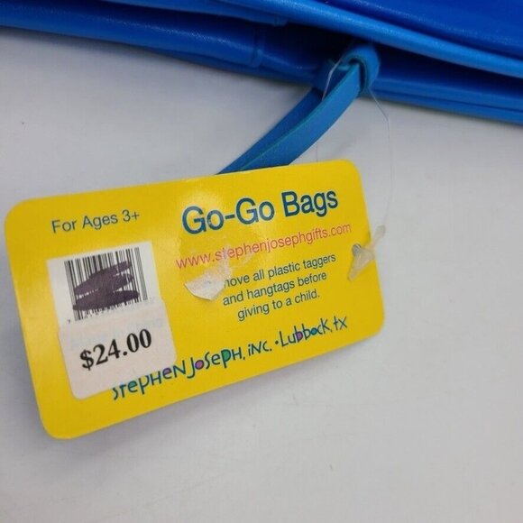 Childrens Stephen Joseph Go Go Bag Robot Backpack Blue New - Picture 4 of 6